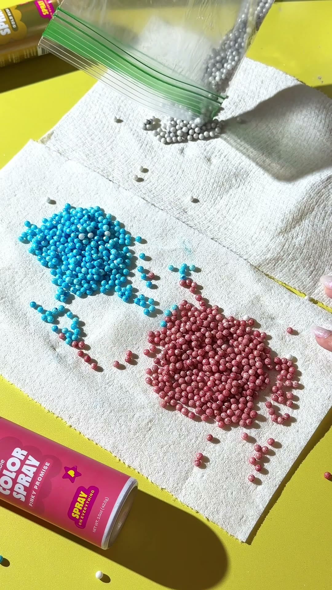 How to make colored pearl sprinkles with PiiPER Color Spray
